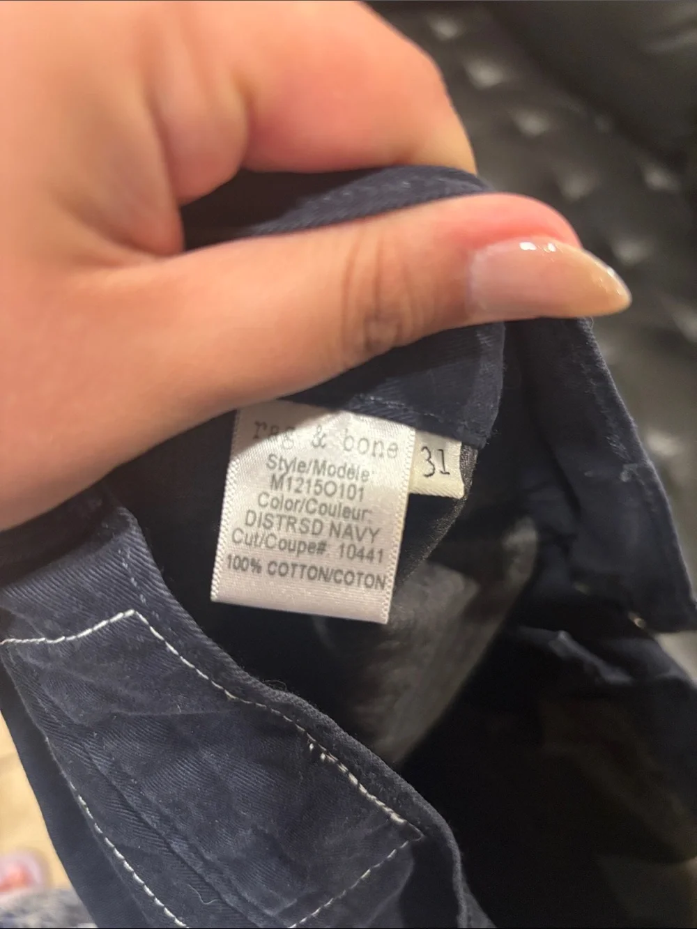 Rag & Bone Navy Fit 3 Chino Slim Straight Leg Pants